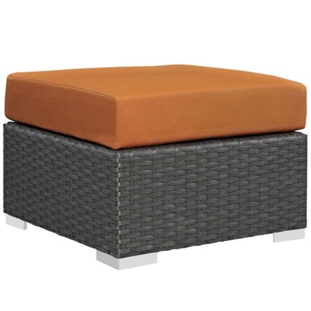 EAST END IMPORTS Sojourn Outdoor Patio Ottoman- Canvas Tuscan EEI-1855-CHC-TUS